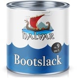 Halvar Bootslack Yachtlack Bootsfarbe Yachtfarbe PU-verstärkt für Holz verstärkt, extrem belastbar und hochelastisch Schiffslackierung (2,5 L, Schwarz (RAL 9005))