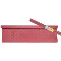 IDENA 417505 - Papiertischdecke Rolle 100 cm x 10 m, Tischtuchpapier in Brombeer, abwischbare Tischdecke für Bierzeltgarnitur, Partys und Geburtstage