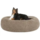 luxuskollektion Hundekissen Donut L 80 x 80 cm Kamelbraun