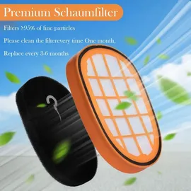 ptyism 8 Stk Staubsauger Filter Philips(6 vacuum Cleaner Filter,1 Philips Speedpro Max Bürste u 1 Reinigungsbürste) Phillips Staubsauger Filter für Fc6812、fc68148、fc6822、fc6823、fc6908、fc6827 usw