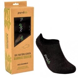 pandoo Bambus Socken Füsslinge schwarz (6 Paar) 39-42