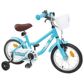 vidaXL Kinderfahrrad 14 Zoll blau/türkis