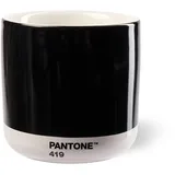 Pantone Porzellan Latte Macchiato Thermobecher, 220ml, Black 419 C