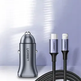UGREEN A+C Dual-Port Car Charger 30W Grau
