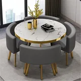 OCAZI esstisch,Rundes Esstisch-Set,Küchen-Esstisch-Set,Schlichter Kleiner runder Tisch,Runder Konferenztisch,rundes modernes Esstisch-Set,Tisch- und Stuhl-Set - #26-70 * 75cm/27.5 * 29.5in(WxH)