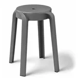 Mojawo Hocker Kunststoff 34 x 45 x 34 cm Grau
