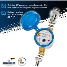 werner schütz Zapfhahnzähler Wasserzähler Kaltwasser 110 mm G 3/4