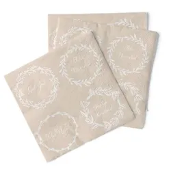 Serviette aus recycled Tissue, Duncan, 24 x 24 cm, 150 Stück - Mank - Weihnachtsserviette Cocktail-Serviette