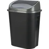 Koopmann International Schwingdeckeleimer 50 l Schwarz