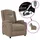 vidaXL Massagesessel Elektrisch Kunstleder 3073801 80 x 100 x 90 cm Cappuccino-Braun mit Fernbedienung