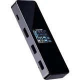 DockCase USB-C® Dockingstation Universal integriertes Display, inkl. Ladefunktion, USB-C® Power Delivery, integrierter Kartenleser