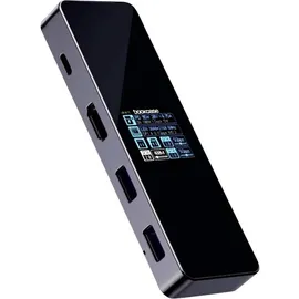 DockCase USB-C® Dockingstation Universal integriertes Display, inkl. Ladefunktion, USB-C® Power Delivery, integrierter Kartenleser