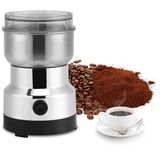 LetCart Kaffeemühle, 220V Elektrische Kaffemühle für Bohnen & Gewürze, Edelstahl Gewürzmühle Kaffee Mühle für Kaffeebohnen, Getreide, Gewürze und Nüsse