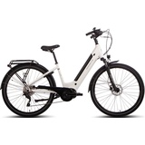 Saxonette E-Bike Premium Sport (Wave), 10 Gang, Kettenschaltung, Mittelmotor, 522 Wh Akku weiß 50 cm