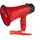 Relaxdays Megafon Stadion, Megaphon mit Ole Sound, Bullhorn mit klappbarem Griff und Schlaufe, Kunststoff, 10 Watt, rot