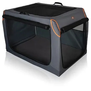 Knuffelwuff Faltbare Hundebox Transportbox mit Aluminiumgestell L 76x51x48cm