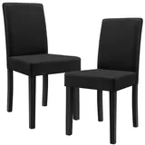 2x [en.casa]® Esszimmer Stühle Kunst-Leder Polster Stuhl Hochlehner Wählbar