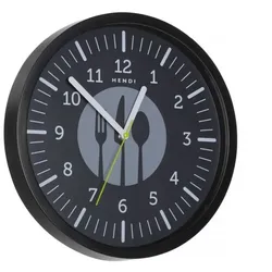 Hendi Wanduhr schwarz  ø356mm Designer Uhr