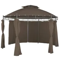 Lex Linder Ersatzdach Pavillon rund 3,5m beige, rot, grau