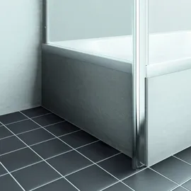 Kermi Liga Seitenwand verkürzt LITVD09016VPK 90x160cm, silber hochglanz, ESG klar Clean, auf Badewanne