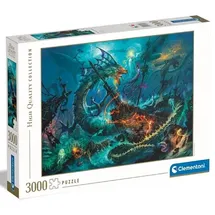 CLEMENTONI The Underwater Battle 3000 Teile Puzzle - Die Unterwasserschlacht