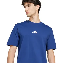 adidas Essentials Small Logo Single Jersey T-Shirt dunkelblau/weiß 3XL