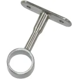 Amig - Zentraler Rohrhalter für Schrank | Befestigung für Kleiderstange | Geeignet zum Aufhängen und Organisieren von Kleidung | Zamak | Ø 19 x 62 mm | Weiß