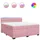 vidaXL Boxspringbett mit Matratze Rosa 180x200 cm Samt - Rosa
