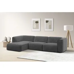 Ecksofa RAUM.ID "Merid L-Form, jederzeit durch Module erweiterbar, B/T/H: 295/162/70 cm", grau, B:295cm H:70cm T:162cm, 100% Polyester, Sofas, als Modul oder separat verwendbar, für individuelle Zusammenstellung, Topseller