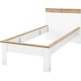 OTTO home Schlafzimmer-Set OTTO HOME "Westminster", weiß, B/H: 90cm x 200cm, Schlafzimmermöbel-Sets, beinhaltet 1 Bett, Kleiderschrank 2-türig und 1 Nachtkommode
