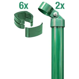 GAH Alberts Alberts Komplettset Zauneck-Set für Fix-Clip Pro® 102 cm zE grün