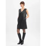 Opus Minikleid Lederoptik Schwarz 44