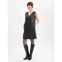 Opus Minikleid Lederoptik Schwarz 44