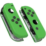 eXtremeRate Joycon Shell & Tasten, Matt DIY-Ersatz Gehäuse Grips Skin Hülle & Knöpfe Buttons Umbau Set für Nintendo Switch/Switch OLED Joycon Controller-Grün [KEIN Joy Con]