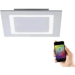 Paul Neuhaus, Q-MIRAN, Smart Home, LED-Deckenleuchte, 30x30cm, Fernbedienung, aluminium