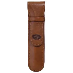 Brustbeutel PIKÉ "PENNA", braun, Leder, glänzend, klassisch, Kleinlederwaren, echt Leder