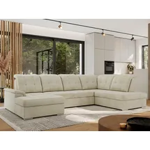 MKS WOHNLANDSCHAFT MADRITO U - Beige Velorus - Rechts