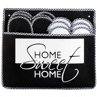 ONVAYA ABS Gästepantoffel Home Sweet Home 6er Set Antirutsch Hausschuhe | 36/45 EU