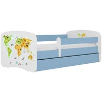 Raumhirsch furniture Kinderbett, Blau, Holzwerkstoff, Holzwerkstoff, 1 Schubladen, 80x180