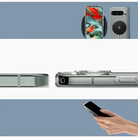 SPIGEN Google Pixel 9 Pro XL Ultra Hybrid OneTap Metal Ring Hülle transparent