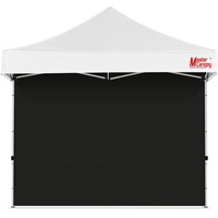 MasterCanopy 2,5 x 2,5 m Seitenteil/Seitenwand ohne Fenster für Pavillon Faltpavillon, Windfest Wasserdicht, Schwarz