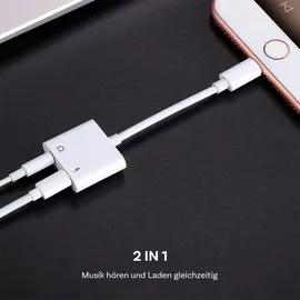 Joyroom Lightning Adapter – für iPhone 5 - 16 und iPad Modelle - Lightning auf Lightning und 3,5 mm Klinke