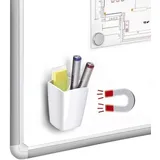 CEP magnetischer Stiftehalter weiß Polystyrol 2 Fächer 7,8 x 7,4 x 9,5 cm