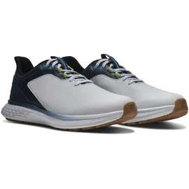FootJoy Pulse Golfschuh für Herren, Weiß/Gum/Marineblau, Größe 43