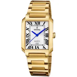 Festina F20680/1 Damenarmbanduhr Rechteckig Goldfarben