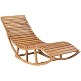 vidaXL Teak Massiv Schaukelliege Sonnenliege Gartenliege Holzliege Relaxliege Liegestuhl Liege Gartenmöbel Saunaliege Strandliege Freizeitliege