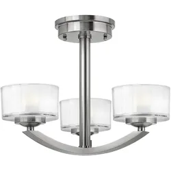 Meridian 3-flammige Halbdeckenleuchte, gebürstetes Nickel - HK-MERIDIAN-SF