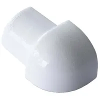 Dalsys Außeneck Fliesenschiene Aluminium (eloxiert) Viertelkreisprofil, 10mm, Weiß