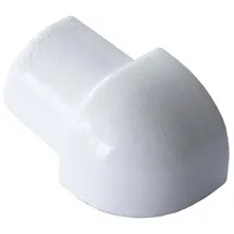 Dalsys Außeneck Fliesenschiene Aluminium (eloxiert) Viertelkreisprofil, 10mm, Weiß