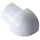 Dalsys Außeneck Fliesenschiene Aluminium (eloxiert) Viertelkreisprofil, 10mm, Weiß